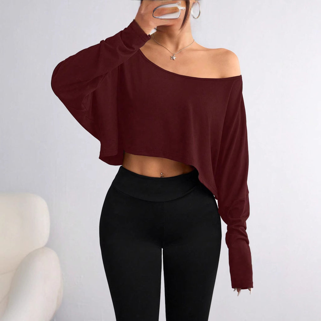 Womens Off Shoulder Loose Fit Tshirt