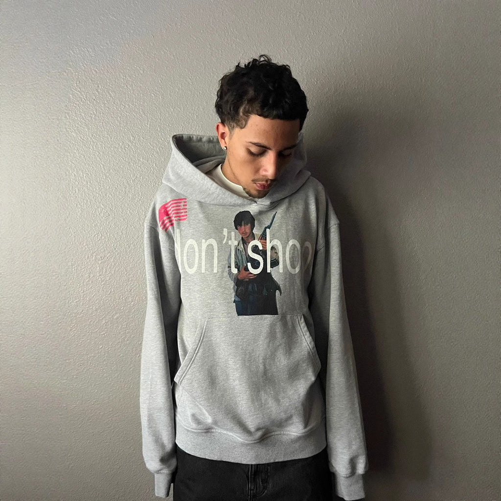 Printed Pullover Hooded Sweatshirt