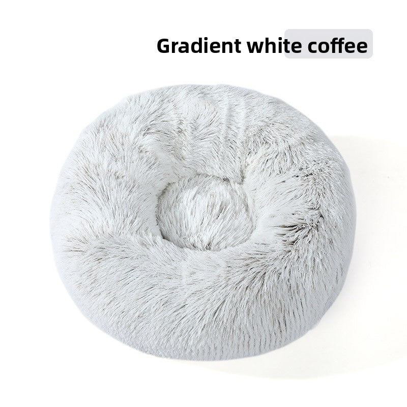 Plush pet bed