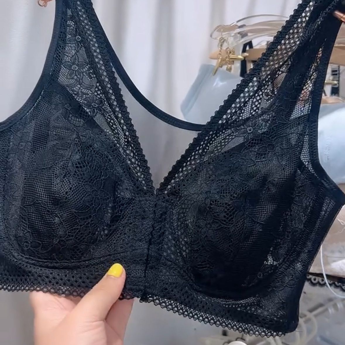 Summer Front Buckle Underwear No Steel Ring Breathable Large Shown Small Bra