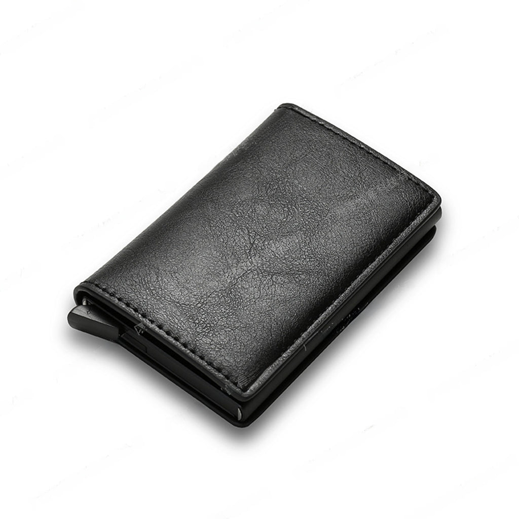 RFID Blocking Automatic Pop-Up Ultra-Thin Carbon Fiber Card Holder Wallet