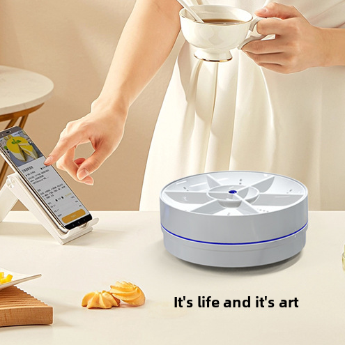 Wireless Dishwasher Household Mini Fruit and Vegetable Cleaning Machine Sink Integrated Desktop Ultrasonic Dishwasher
