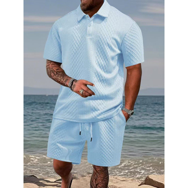 Men's Jacquard short-sleeved T-shirt