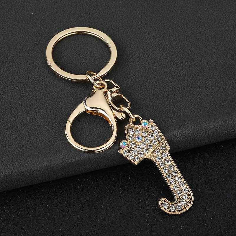 Fashion Zinc Alloy Letter Keychain Pendant