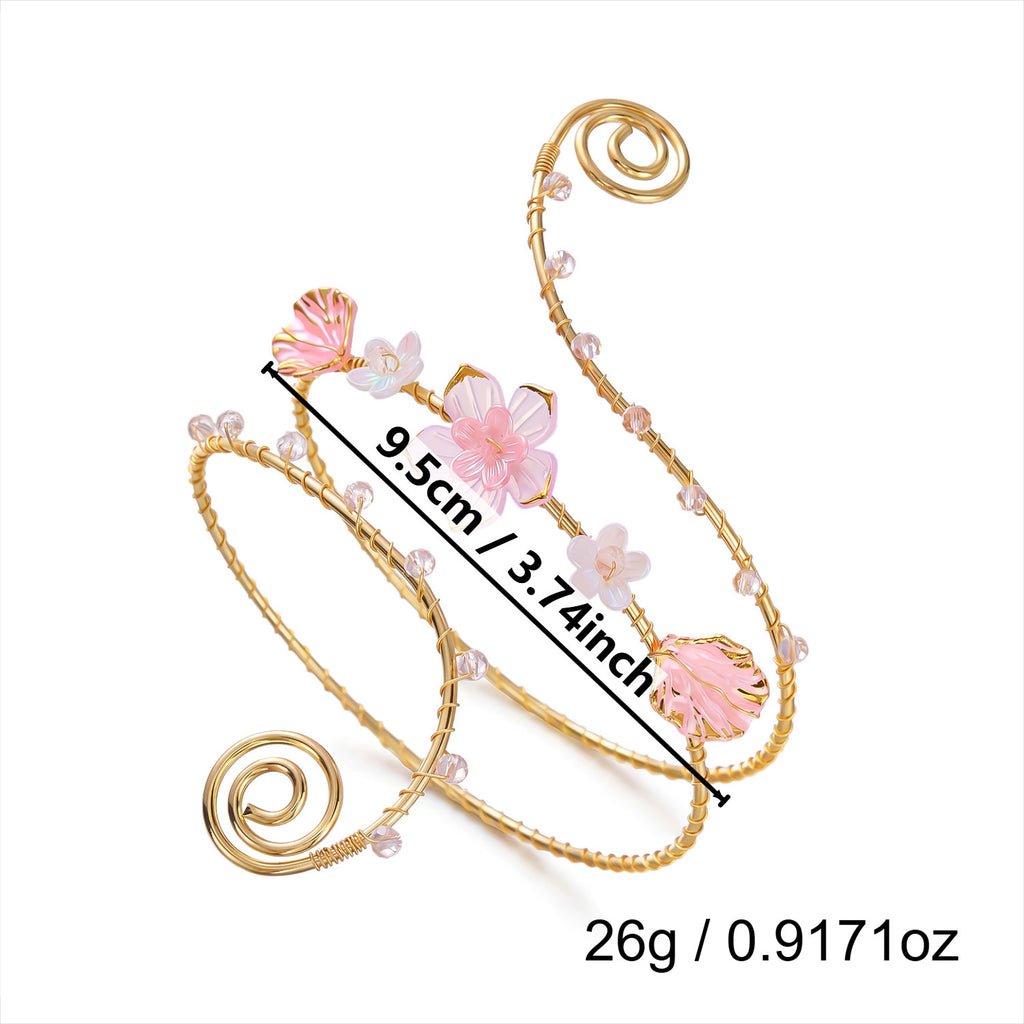 Ocean Shell Butterfly Open Arm Cuff Bracelet