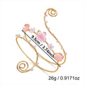 Ocean Shell Butterfly Open Arm Cuff Bracelet