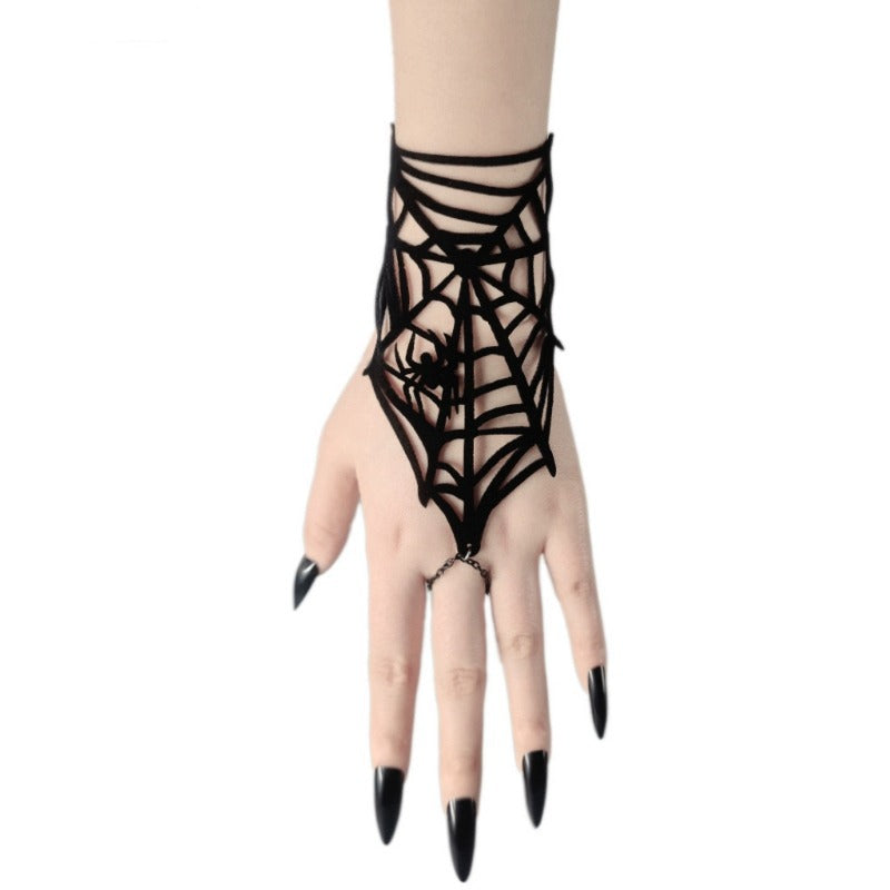 Hollow Spider Web Finger Chain Gothic Party Accessory
