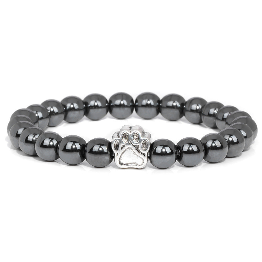 Elastic Stone Bead Bracelet Vintage Unisex Jewelry