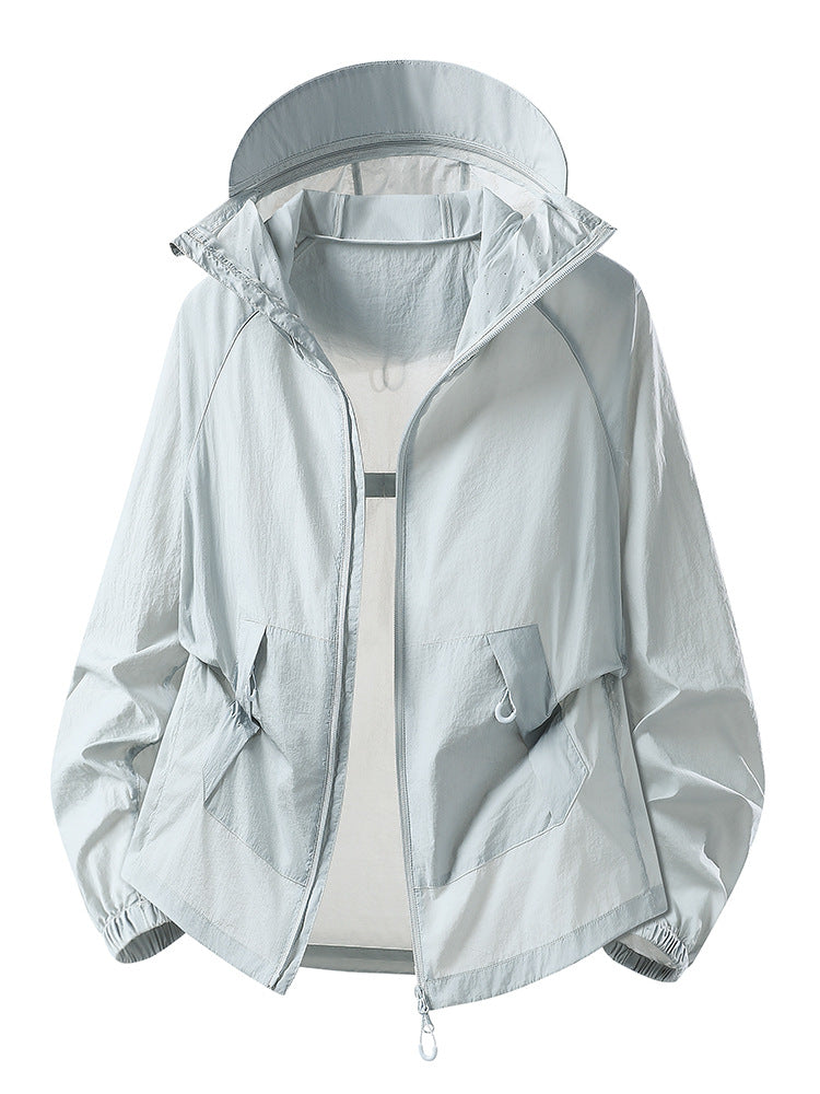 Mens UV Protection Lightweight Hooded Jacket