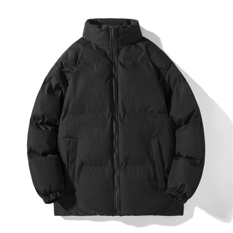 Men's Korean Style Waterproof Zip Up Jacket Stand Collar Loose Fit