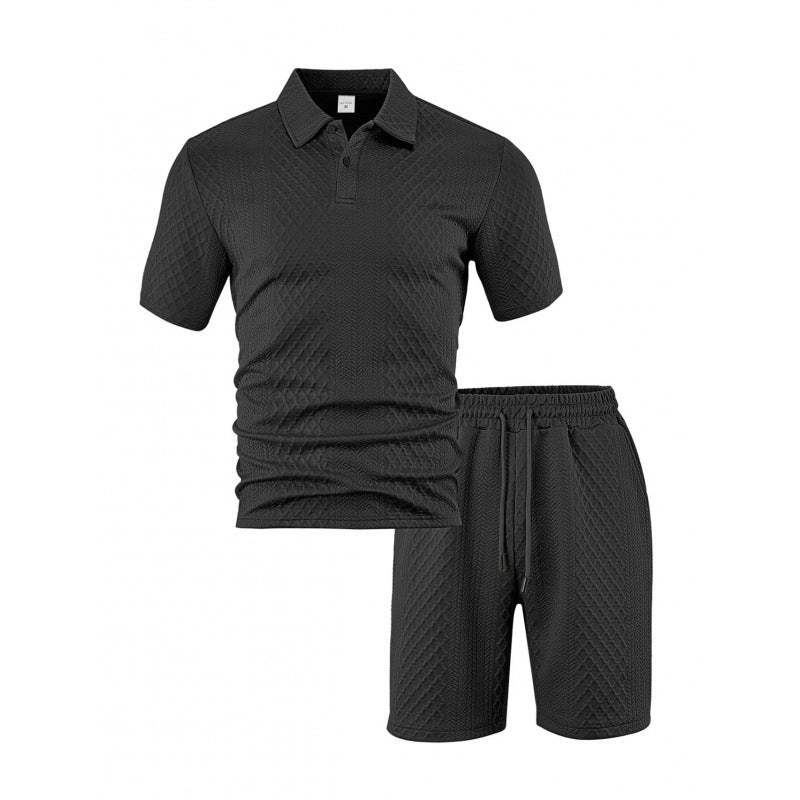 Men's Jacquard short-sleeved T-shirt
