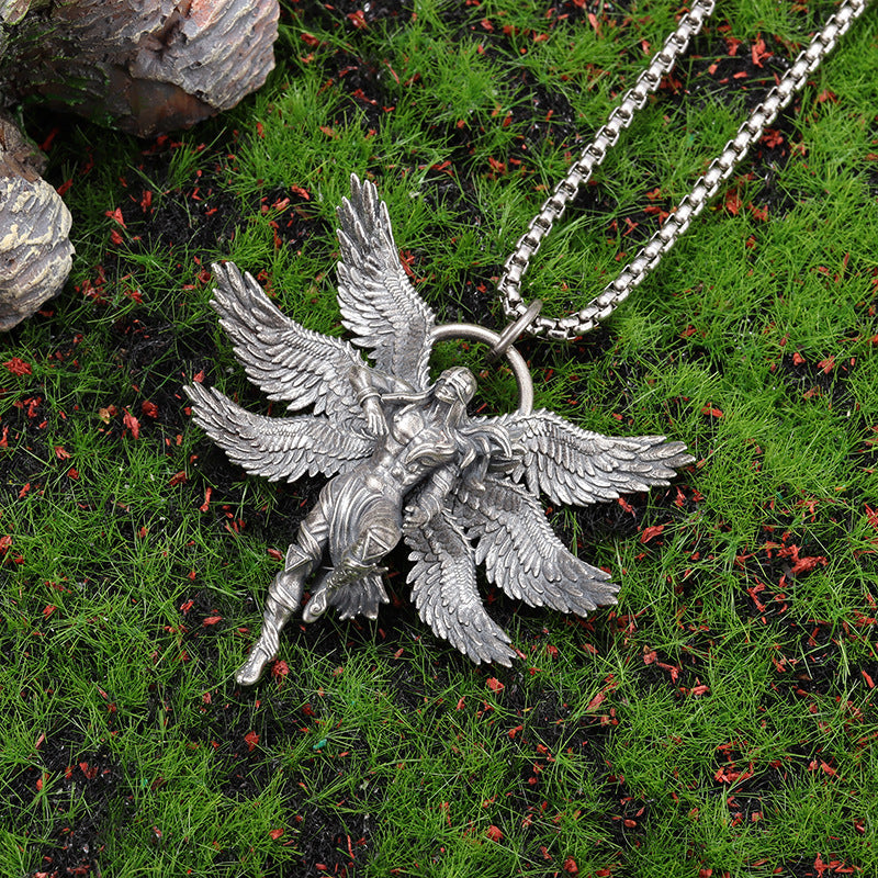 Letter Pendant Necklace with Vintage Chain