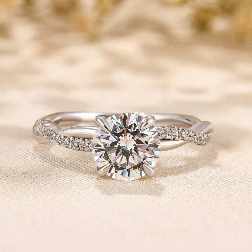 Geometric Zircon Stone Ring