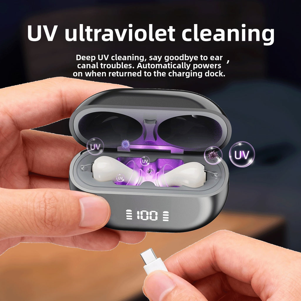 A charging compartment for hearing aid users