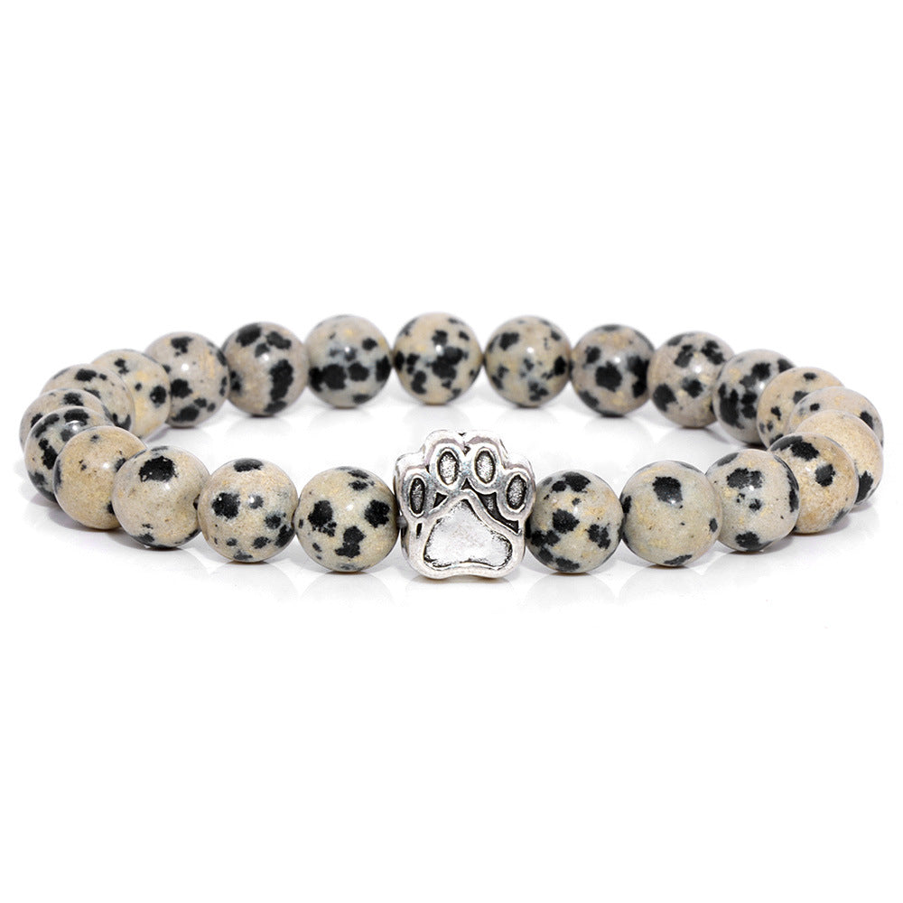 Elastic Stone Bead Bracelet Vintage Unisex Jewelry