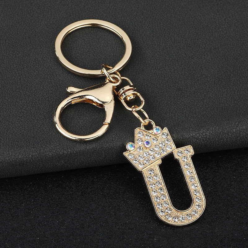 Fashion Zinc Alloy Letter Keychain Pendant