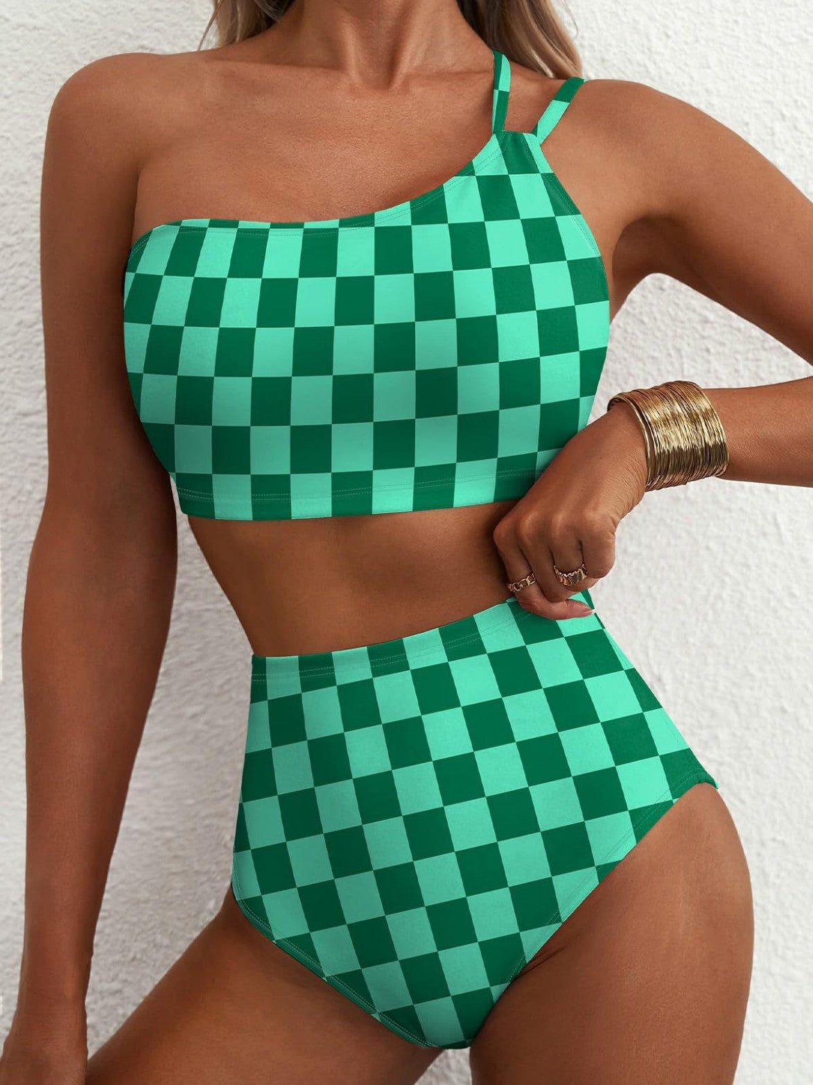 Women's Floral Print High-Waisted Bikini Set