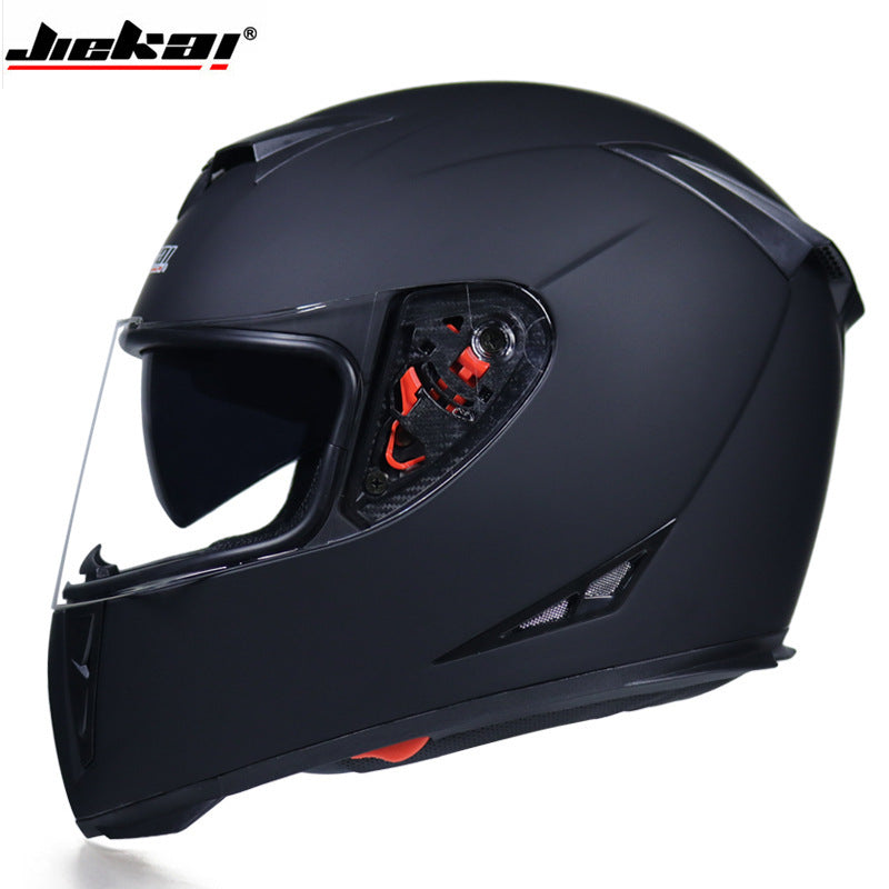 Full Face Motorcycle Helmet with Dual Lens and Anti-Fog