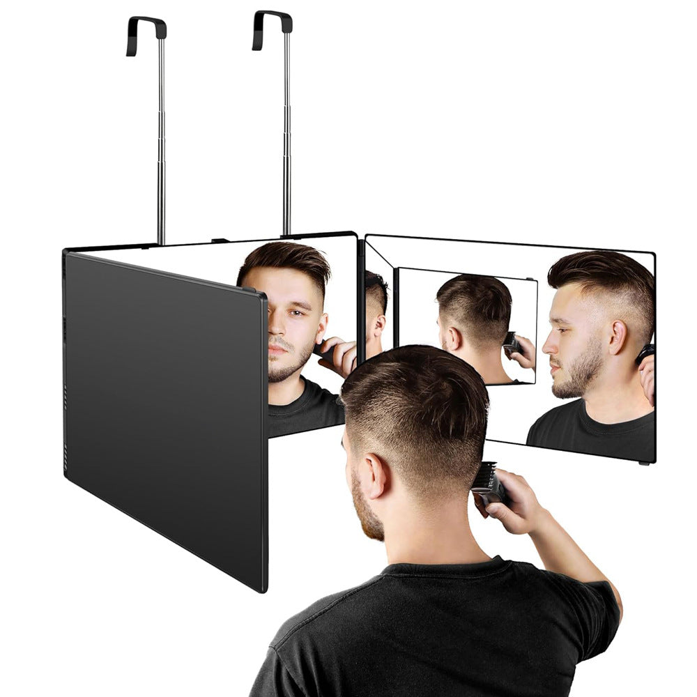 Adjustable folding makeup mirror