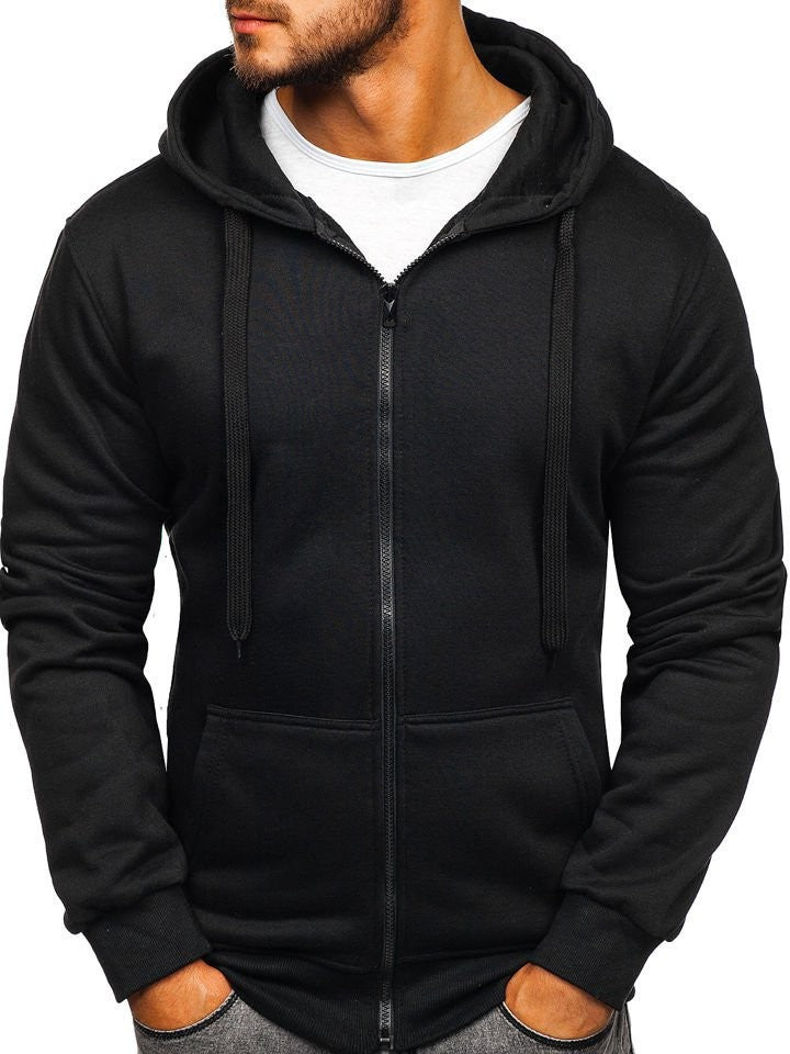 Mens Zip-Up Fleece Hoodie Sweatshirt