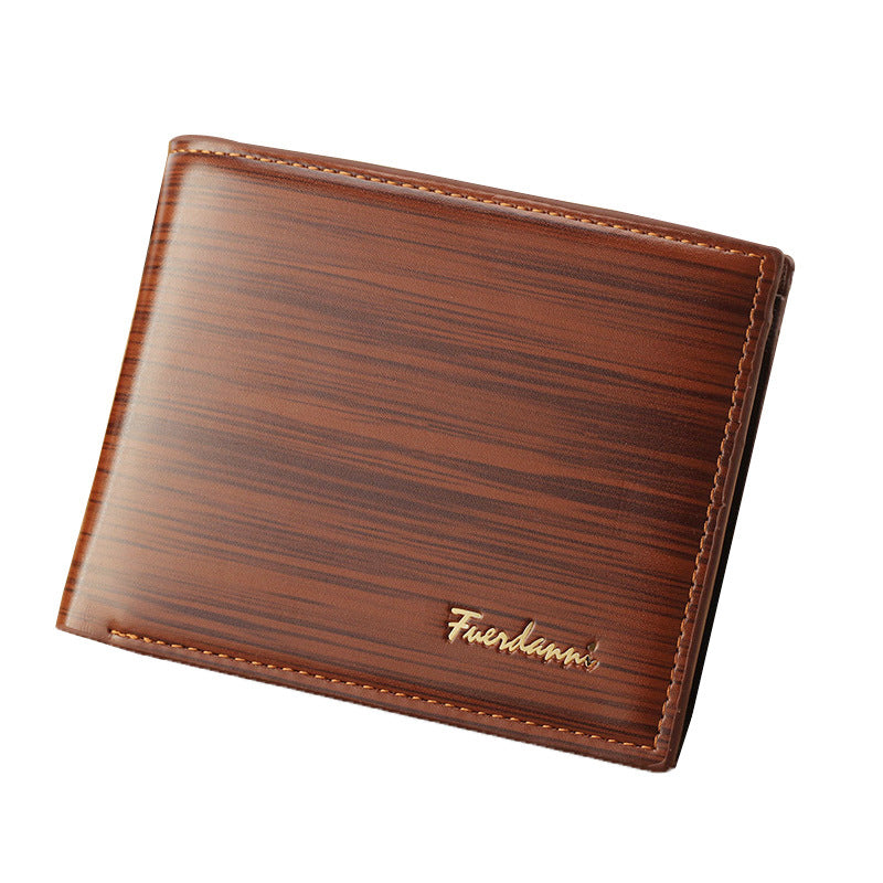 Mens Short Embossed PU Leather Wallet Multi Card Slot