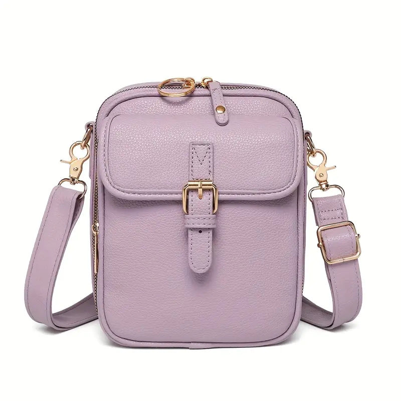 Unisex PU Leather Crossbody Messenger Bag