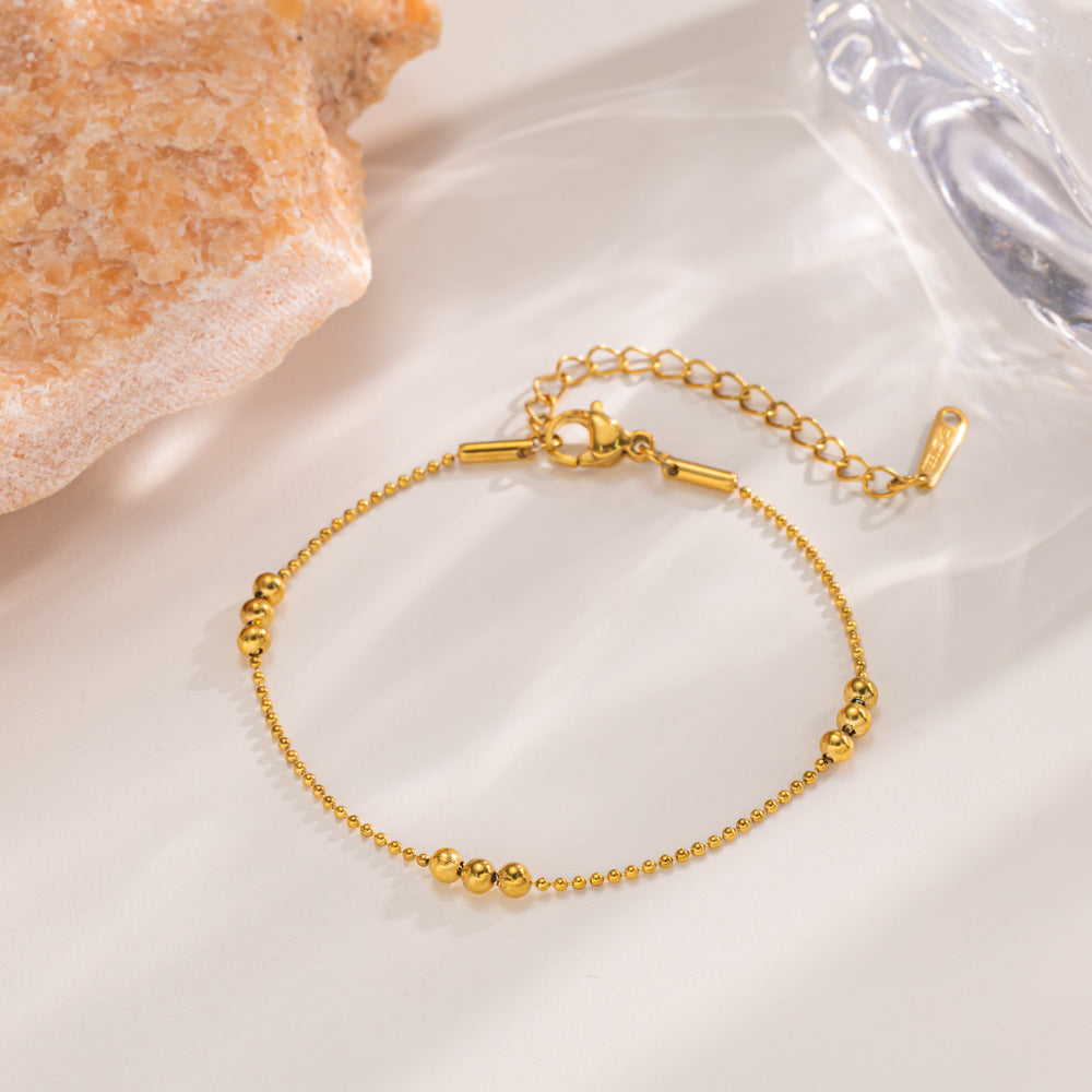 Geometric Titanium Steel Necklace and Bracelet Set