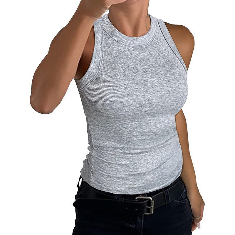 Womens Ribbed Racerback Tank Top