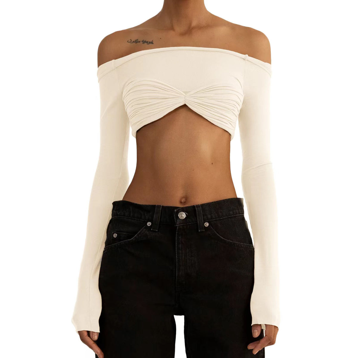 Women's One-Shoulder Sheer Top