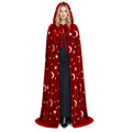 Costume for playing the role of a character in a velvet cloak for Halloween