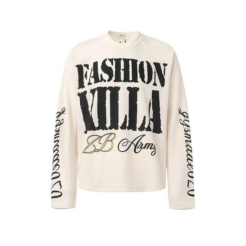 Vintage Letter Print Cotton T-Shirt