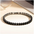 Unisex Black Zircon Geometric Bracelet