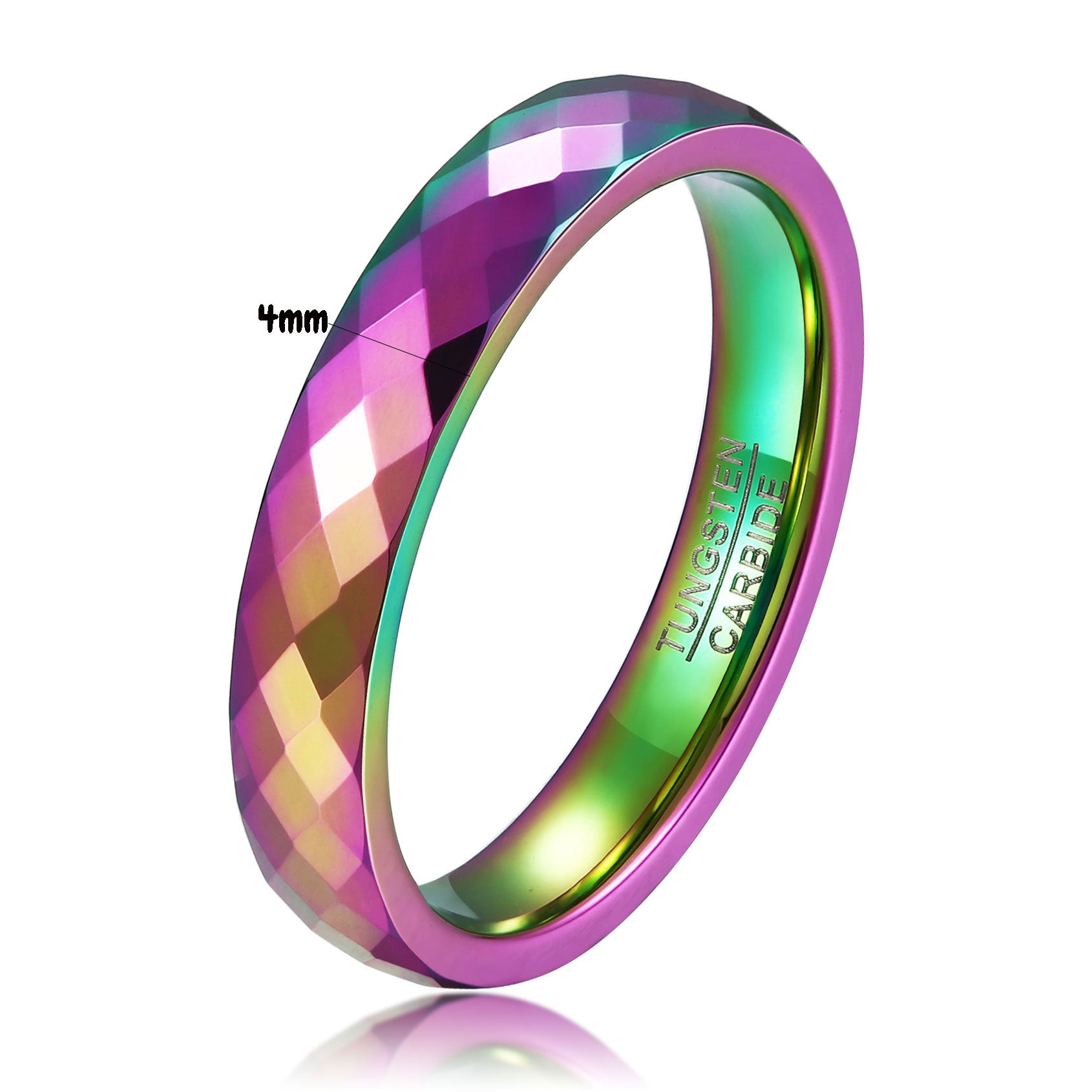 Gradient Color Tungsten Steel Ring ? Unisex Geometric Design.