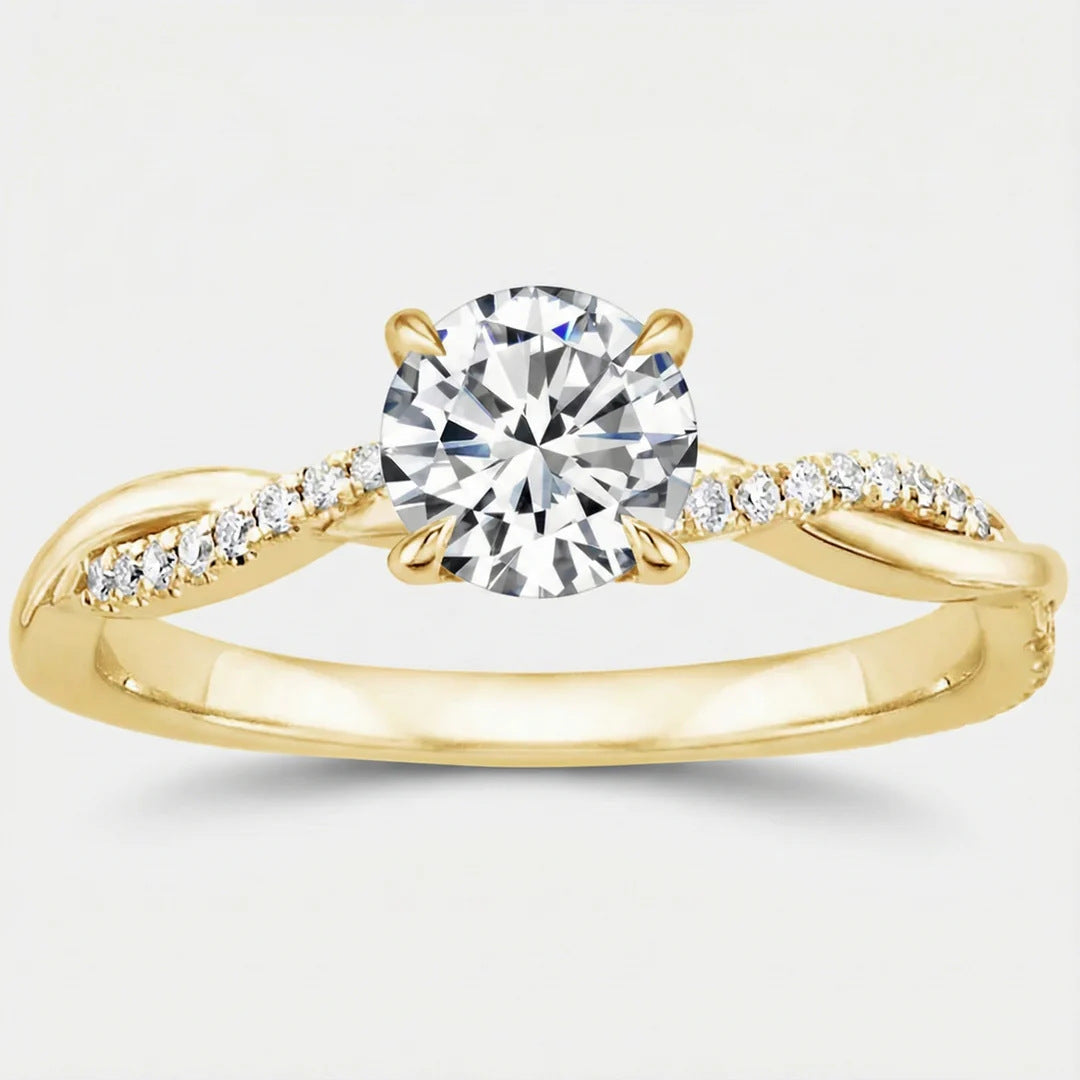 Geometric Zircon Stone Ring