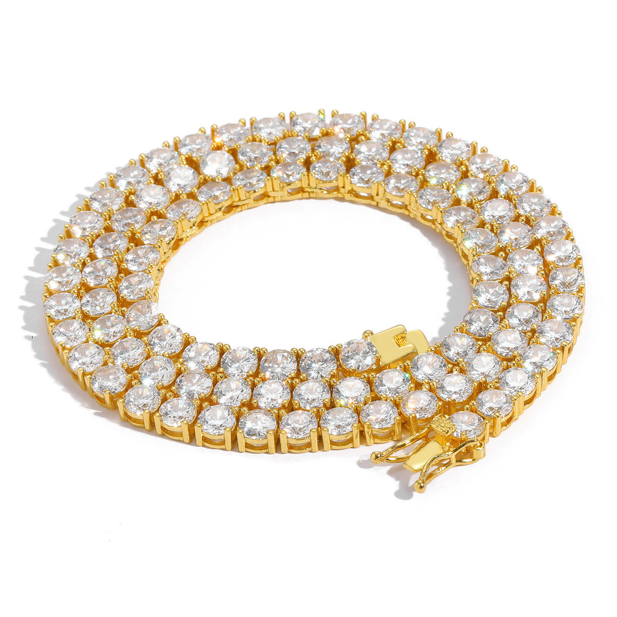 Hip Hop Tennis Chain 4mm Cubic Zirconia Full Diamond Bracelet Fashion Unisex Jewelry