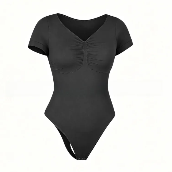 Seamless Shaping Bodysuit with V-Neck