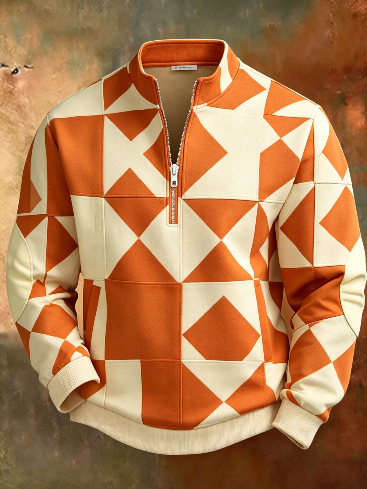 Mens Half Zip Pullover Hooded Sweatshirt