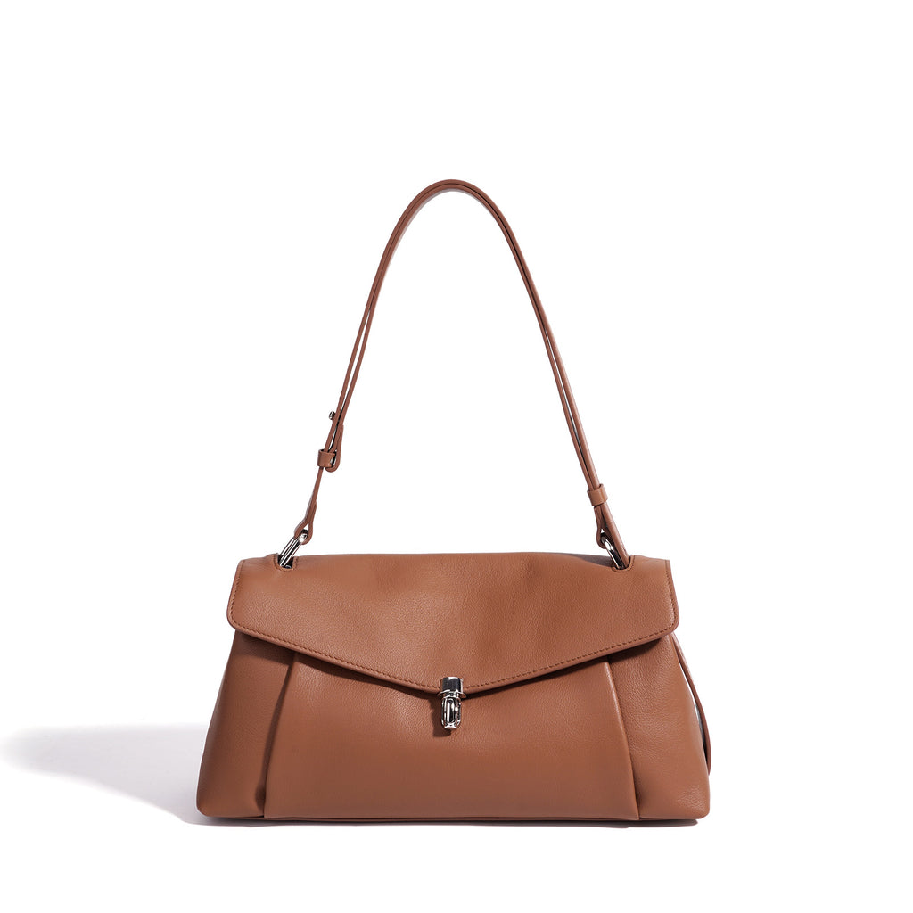 Genuine Leather Shoulder Bag Crossbody Flap Bag For Women
