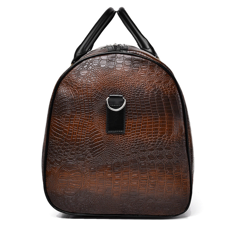 Waterproof Crocodile Pattern Mens Travel Bag