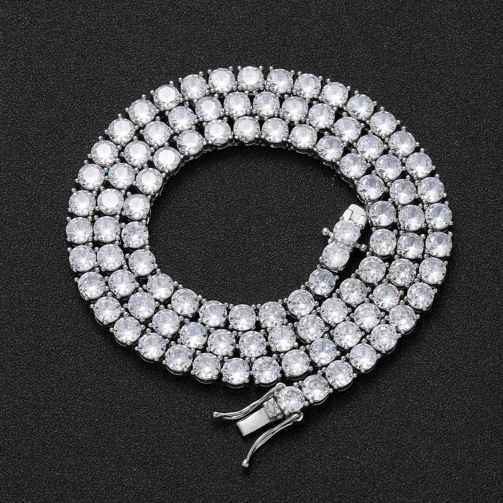 Hip Hop Tennis Chain 4mm Cubic Zirconia Full Diamond Bracelet Fashion Unisex Jewelry