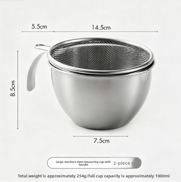 Stainless Steel Kitchen Colander with Handle
