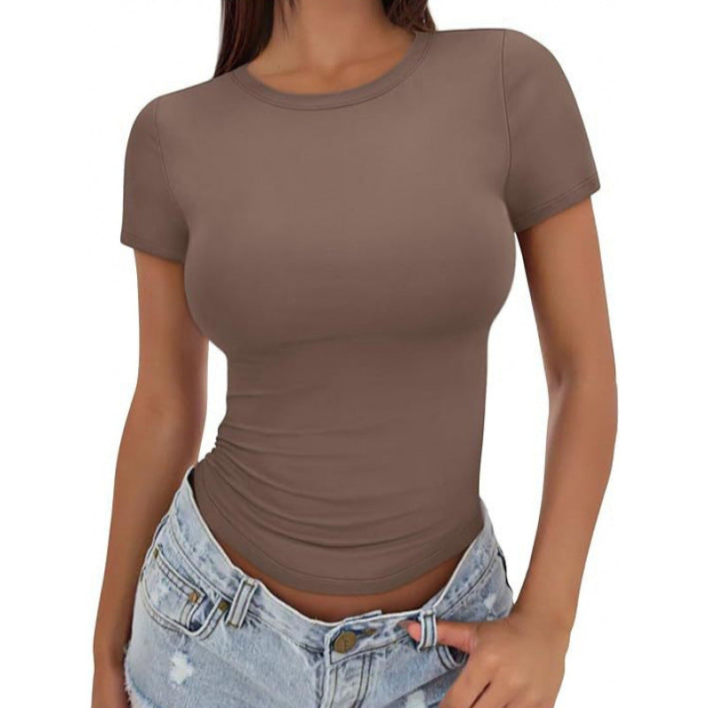 Womens High Neck Slim Fit T-Shirt