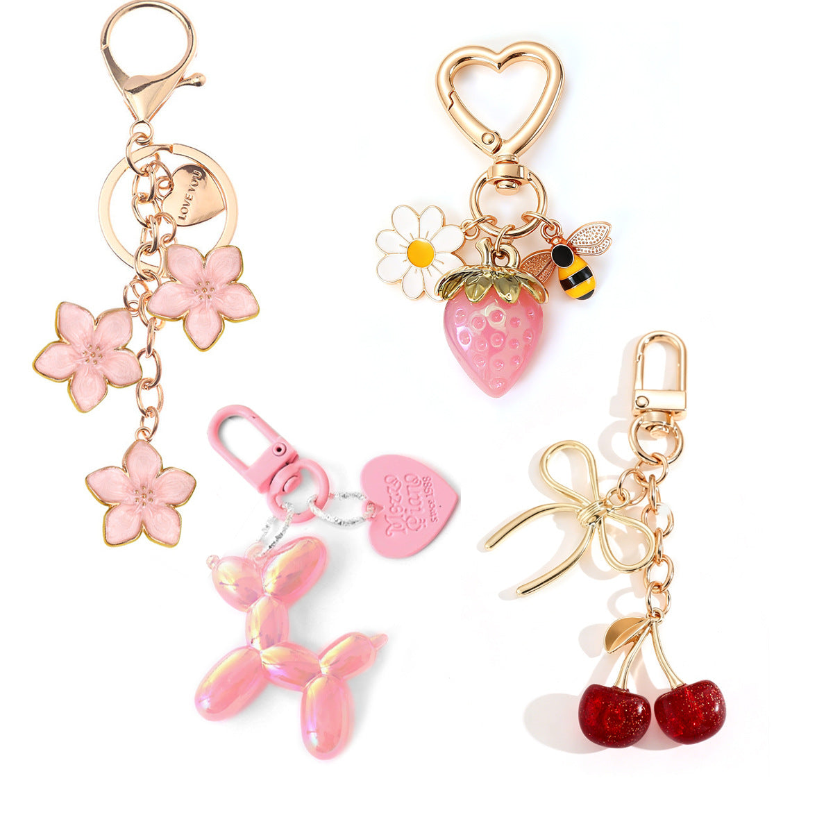 Bag key decorative pendant four-piece set