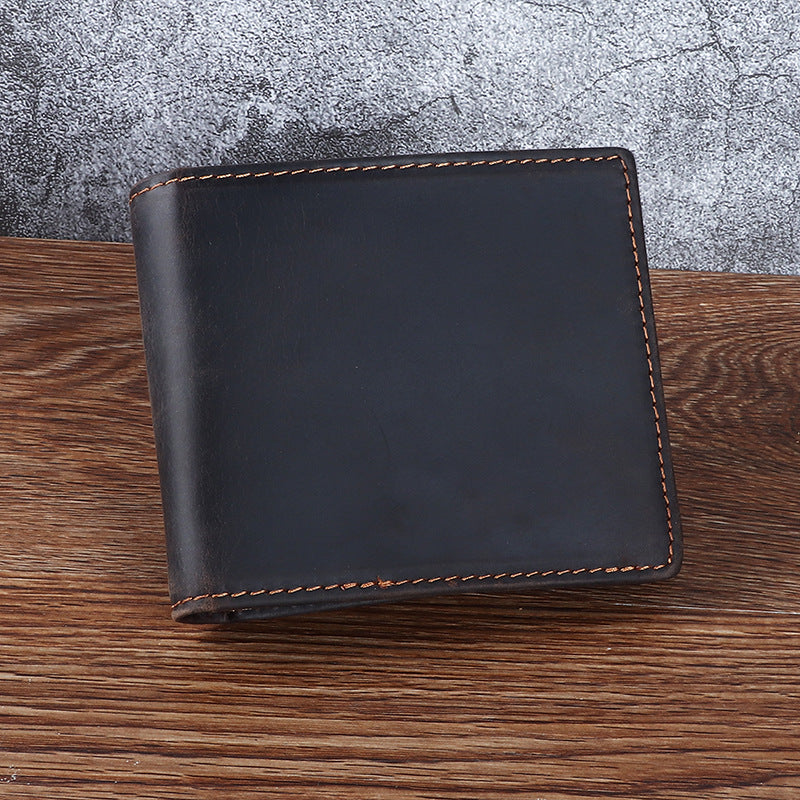 Mens Genuine Leather Horizontal Wallet