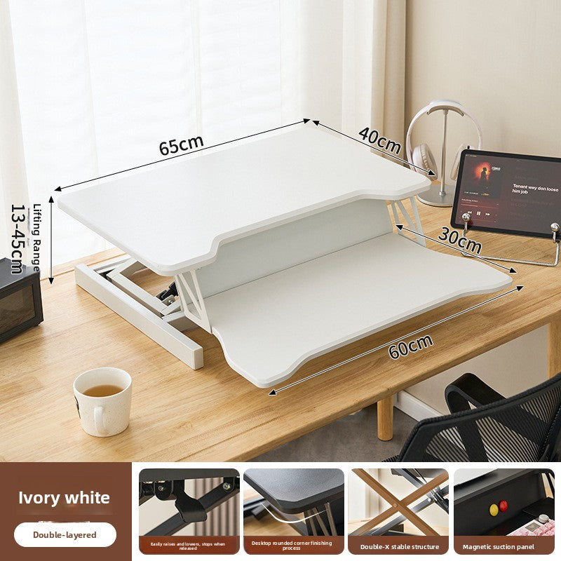Pneumatic Height Adjustable Standing Desk with Magnetic Surface