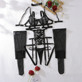 The sexy steel ring gathers the lingerie set bundle style