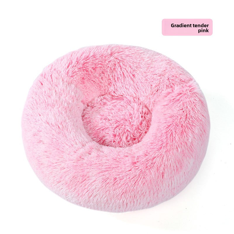 Plush pet bed
