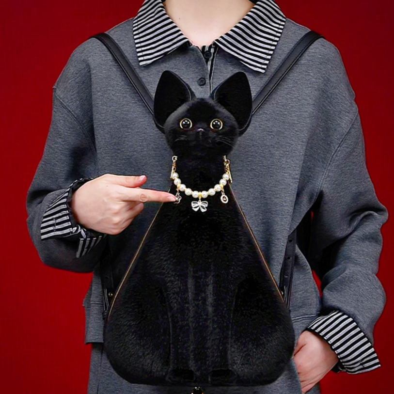 Realistic Cat Backpack