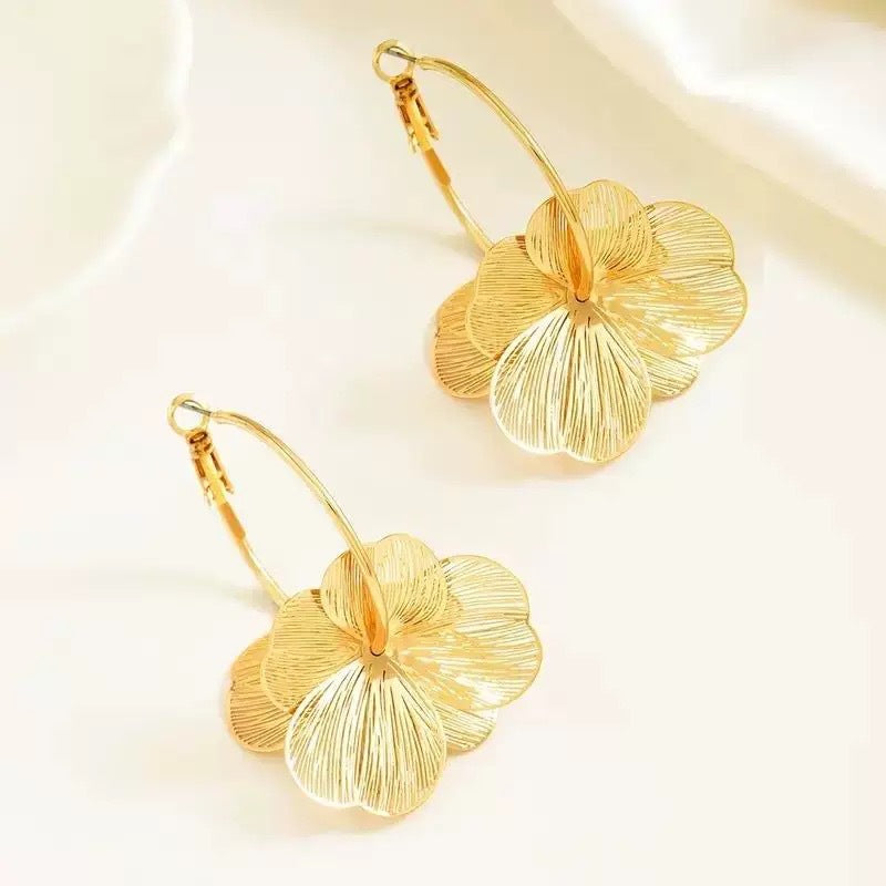 Floral Metal Earrings
