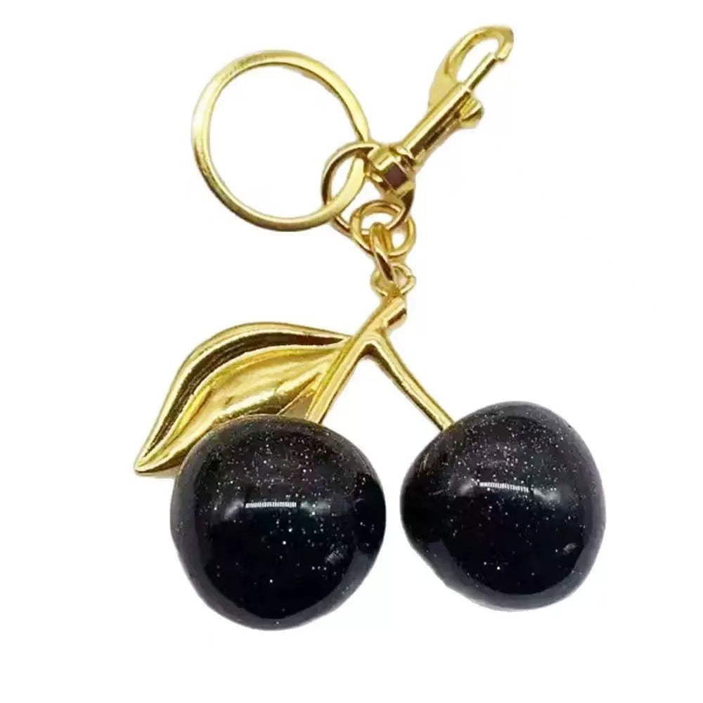 Cherry Keychain Bag Charm Metal Pendant